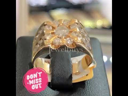 2.5ct Round Cut White Sapphire Stacked Triple Ring-JEWELBUYS