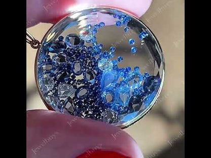 3.0ctw Loose Stone Various Cut Sapphire Pendant Necklace-JEWELBUYS