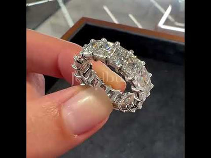 4.0ctw Radiant Cut Eternity Band Ring-JEWELBUYS