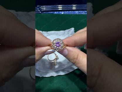 Classic Soviet-era antique sapphire engagement ring and earrings -JEWELBUYS