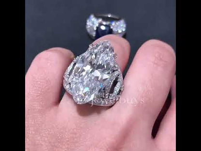 15ctw Marquise Cut White Sapphire Engagement Ring-JEWELBUYS