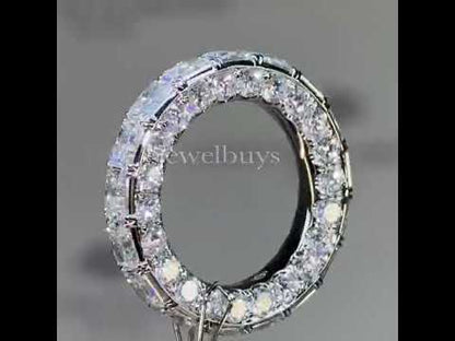 2.5ct Round Cut White Sapphire Classic Band-JEWELBUYS