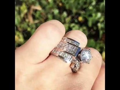 6.0ctw Round Marquise and Square Cut Engagement Ring Collection-JEWELBUYS