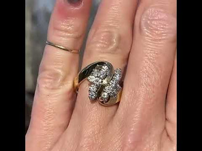 0.8ctw Brilliant Cut Cluster White Sapphire Ring-JEWELBUYS