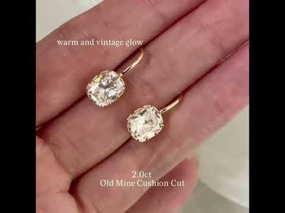 4.0Ctw Vintage-Style Sapphire Crystal Earrings-JEWELBUYS