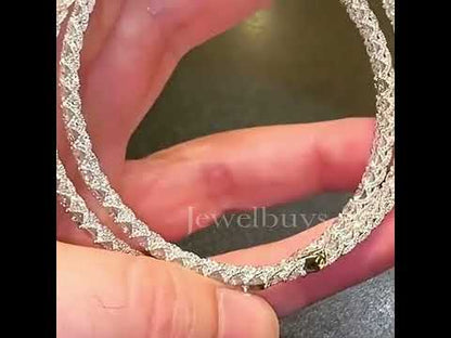 10.15ct Round Cut White Sapphire Fashion Double Hoop Earrings-JEWELBUYS