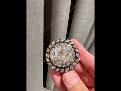 13.04Ctw Vintage Style Sapphire Brooch and Pendant Necklace-JEWELBUYS