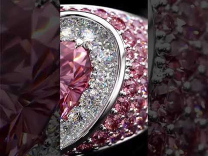 5.0ctw Pink Heart Morganite Delicate Ring-JEWELBUYS