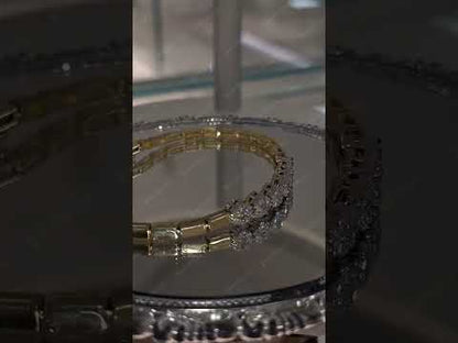 3.0Ctw Sapphire Cluster Bracelet-JEWELBUYS