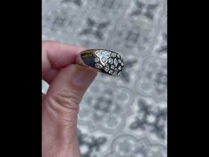 2.0Ctw Multi-cut sapphire arch ring-JEWELBUYS