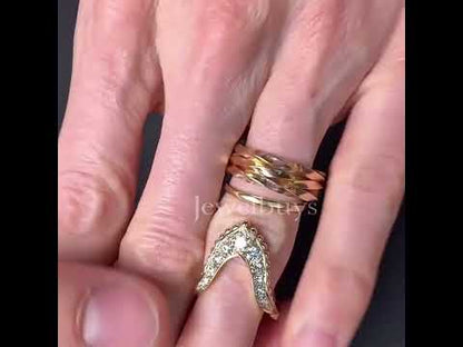 1ct Round Cut White Sapphire Cocktail Ring-JEWELBUYS