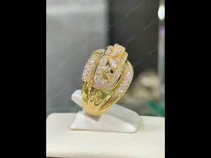 3.0Ctw Pear-shaped Round Sapphire Gold Ring-JEWELBUYS