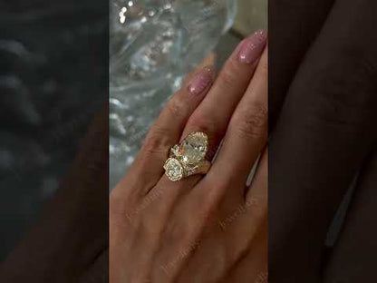 8.0ctw Sculptural Oval Sapphire Ring-JEWELBUYS