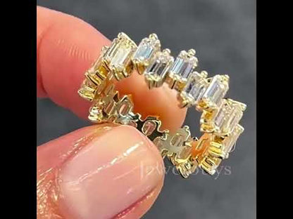 1.5ctw Baguette Cut Gear Array Eternity Ring-JEWELBUYS