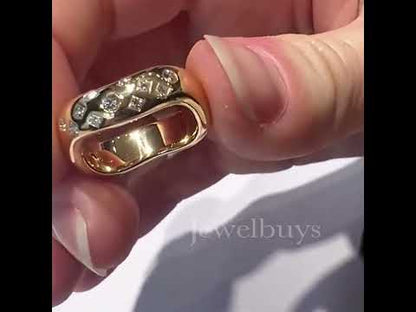 1.12ctw Round Cut White Sapphire Eternity Band-JEWELBUYS