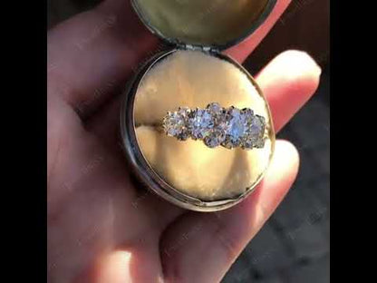 3.0Ctw Antique and Rose Cut Half-Circle Sapphire Ring And Bracelet -JEWELBUYS