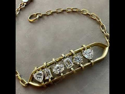 3.0 CTW Multi-Cut Floating Sapphire Bracelet-JEWELBUYS