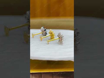 Romantic Snowflake Sapphire Earrings-JEWELBUYS