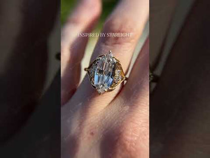 6.0Ctw Custom-cut vintage openwork sapphire engagement ring-JEWELBUYS