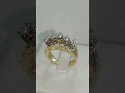 1.6ctw Round Cut Gorgeous Sapphire Crown Ring-JEWELBUYS