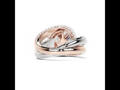 5.38ct Round Cut White Sapphire Embrace Engagement Ring-JEWELBUYS