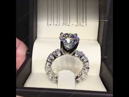 Stunning 4.0ctw Classic Round Cut Sapphire Engagement Ring-JEWELBUYS