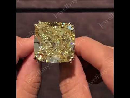 15Ct Yellow Fancy Cut Sapphire Ring-JEWELBUYS