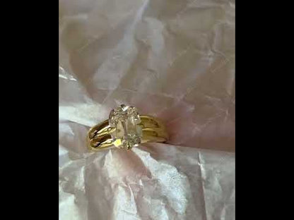 3.5Ct cushion-cut sapphire engagement ring-JEWELBUYS