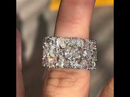 8.1ctw Multi-Cut White Sapphire Magnificent Eternity Ring-JEWELBUYS