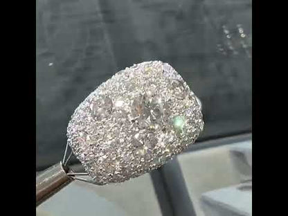 5.0ctw Round Cut Large Dome Sapphire Ring-JEWELBUYS