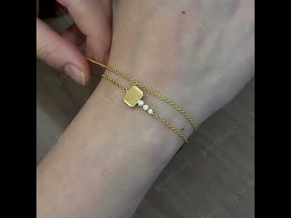 0.15ctw Round Cut Simple Style Gemstone Bracelet- JEWELBUYS