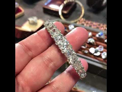 3.0Ctw Antique and Rose Cut Half-Circle Sapphire Ring And Bracelet -JEWELBUYS