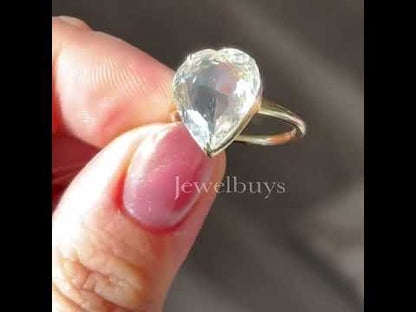 6ct Heart Cut White Sapphire Women's Engagement Ring in Gold-JEWELBUYS