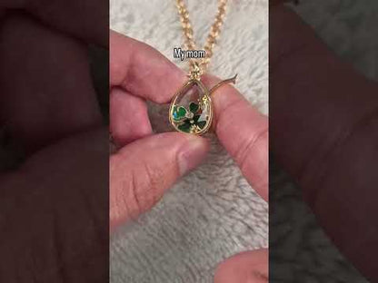 Pear-shaped halo can be freely combined with various protective pendant necklaces-JEWELBUYS