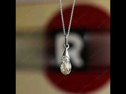5.0Ct teardrop-shaped sapphire art pendant-JEWELBUYS