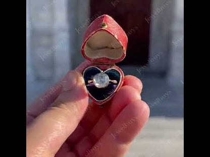 4.0Ct Victorian Rose Cut Antique Solitaire Ring-JEWELBUYS