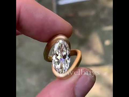 3.0ct Oval Cut White Sapphire Twisted Arm Ring-JEWELBUYS