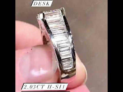 5.03ctw Radiant and Baguette Cut Brilliant Engagement Ring-JEWELBUYS