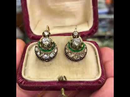 2.5Ctw Rose-cut Sapphire Vintage Art Deco Earrings-JEWELBUYS