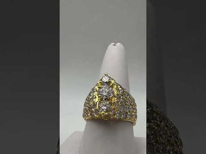 5.0Ctw Round Cut Sapphire Full-Set Engagement Ring- JEWELBUYS