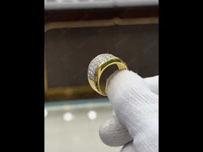 3.0 CTW Square-Cut Invisible-Set Sapphire Eternity Ring-JEWELBUYS