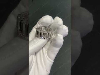 6.01Ctw Baguette Cut White Sapphire Eternity Band-JEWELBUYS