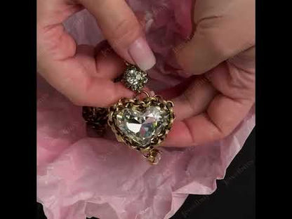 Vintage Heart-Shaped Sapphire Pendant Necklace-JEWELBUYS