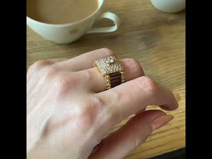 Fashion Retro Style Men's and Women's Sapphire Ring-JEWELBUYS