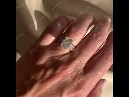 5.0ctw Emerald Cut White Sapphire Statement Ring-JEWELBUYS