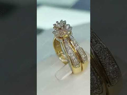 2.67ctw Round Cut White Sapphire Luxury Double Arm Engagement Ring-JEWELBUYS