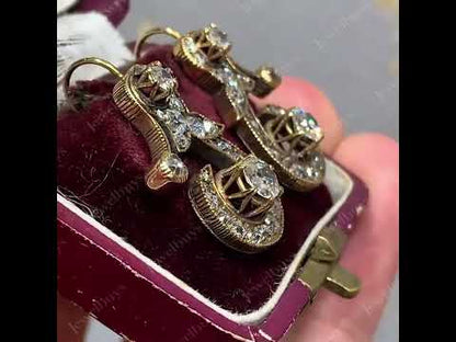 3.5ctw Perfect Antique Ottoman Style Rose Cut Decorative Earrings - JEWELBUYS