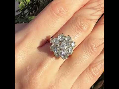 6.8Ctw Vintage-cut Rose-shaped Sapphire Ring- JEWELBUYS