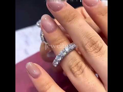 Shiny 3ct Round Cut White Sapphire Women's Engagement Ring in Silver-JEWELBUYS