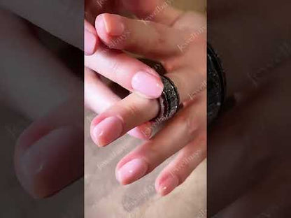 6.0ctw Baguette-cut Rubies and White Sapphires Sparkling Band-JEWELBUYS